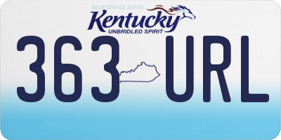 KY license plate 363URL