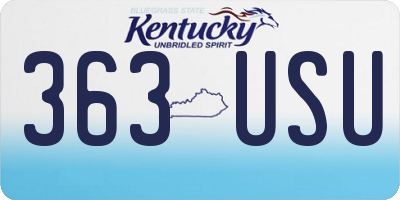KY license plate 363USU
