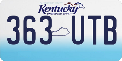 KY license plate 363UTB