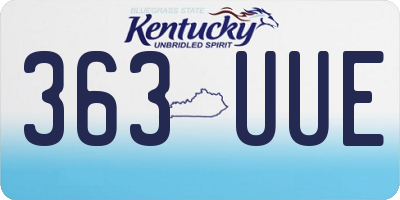 KY license plate 363UUE