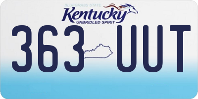 KY license plate 363UUT