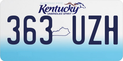 KY license plate 363UZH