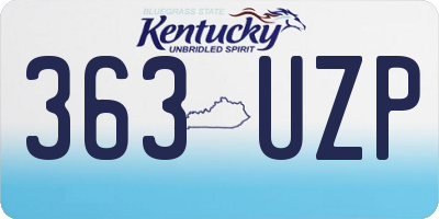 KY license plate 363UZP