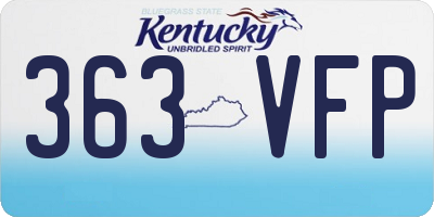 KY license plate 363VFP