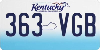 KY license plate 363VGB