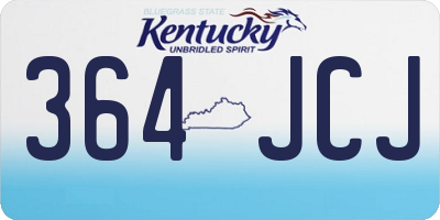 KY license plate 364JCJ