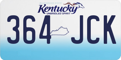 KY license plate 364JCK