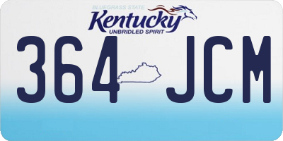 KY license plate 364JCM