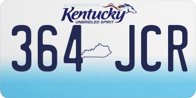 KY license plate 364JCR