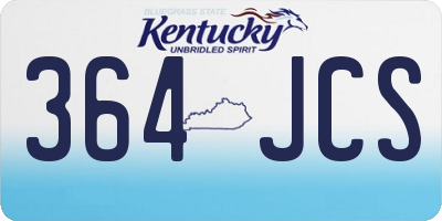 KY license plate 364JCS