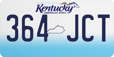 KY license plate 364JCT