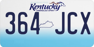 KY license plate 364JCX