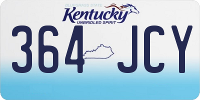 KY license plate 364JCY