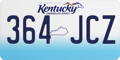 KY license plate 364JCZ