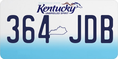 KY license plate 364JDB