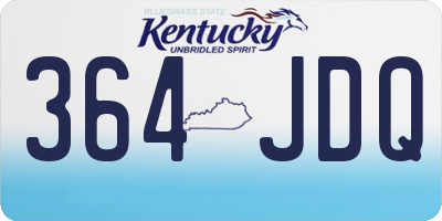 KY license plate 364JDQ