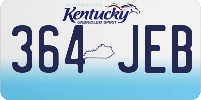 KY license plate 364JEB