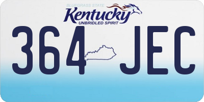 KY license plate 364JEC