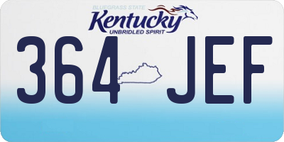 KY license plate 364JEF