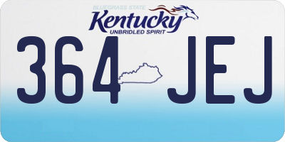 KY license plate 364JEJ