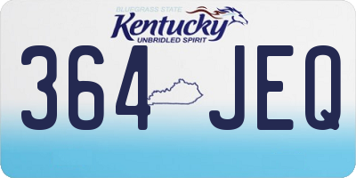 KY license plate 364JEQ
