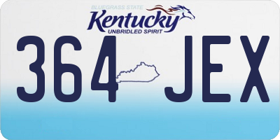 KY license plate 364JEX