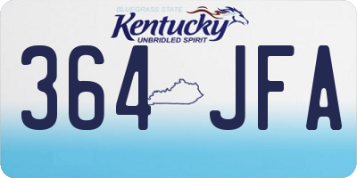 KY license plate 364JFA