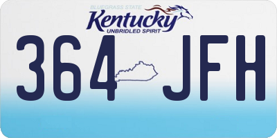 KY license plate 364JFH