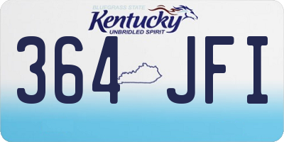 KY license plate 364JFI