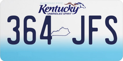 KY license plate 364JFS