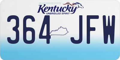 KY license plate 364JFW