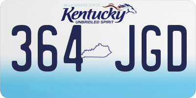 KY license plate 364JGD