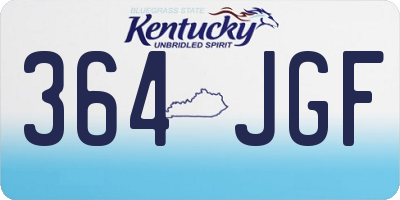 KY license plate 364JGF