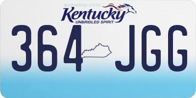 KY license plate 364JGG