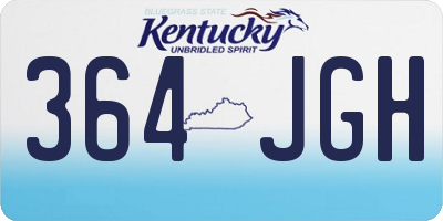 KY license plate 364JGH
