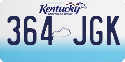 KY license plate 364JGK