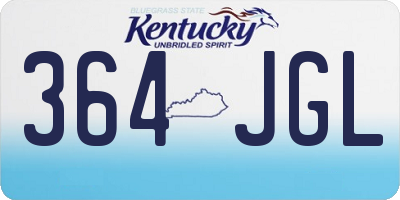 KY license plate 364JGL