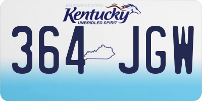 KY license plate 364JGW