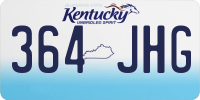 KY license plate 364JHG