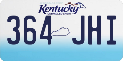 KY license plate 364JHI