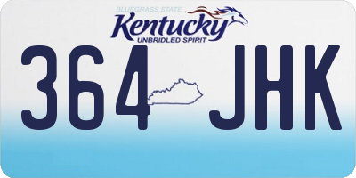 KY license plate 364JHK