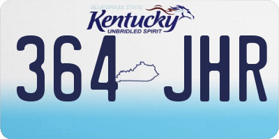 KY license plate 364JHR