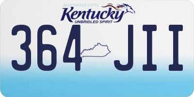 KY license plate 364JII