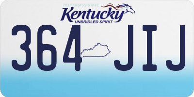 KY license plate 364JIJ
