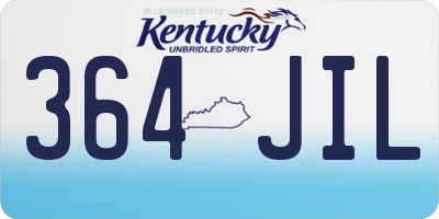 KY license plate 364JIL