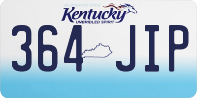 KY license plate 364JIP