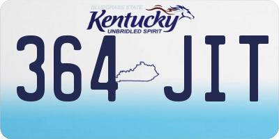 KY license plate 364JIT