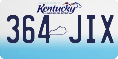 KY license plate 364JIX