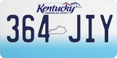 KY license plate 364JIY