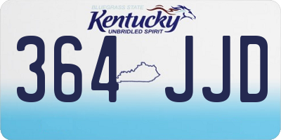 KY license plate 364JJD